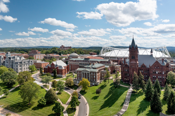 Aerial view of Syracuse University campus